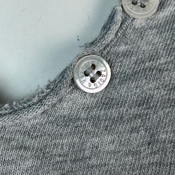 Zadig & Voltaire top Medium long sleeve t-shirt skull‎ studded henley gray - Picture 5 of 10